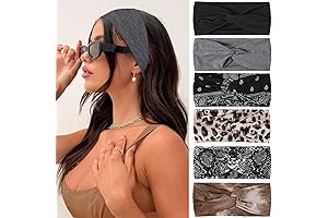 6 Pack Solid Color Non-Slip Wig Headband Wigs