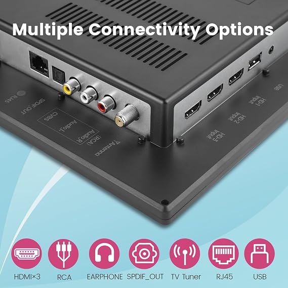 othoig 14 Inch Small Smart TV HD LED, Small Portable Smart TV with Built-in APP, Digital ATSC Tuner,HDMI/USB/AV Inputs, Small Smart Television for Kitchen,Bedroom,RV,Camper