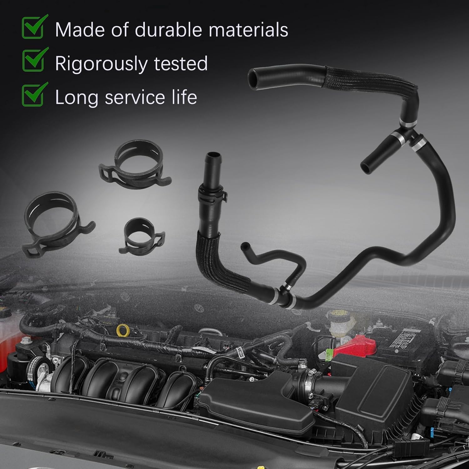 DG9Z-18472-AA HVAC Heater Hose Assembly Fit for Ford Fusion 2.5L 2013 2014 2015 2016 2017 2018 2019 2020 Replace KH-815 DG9Z-18472-H KH-686