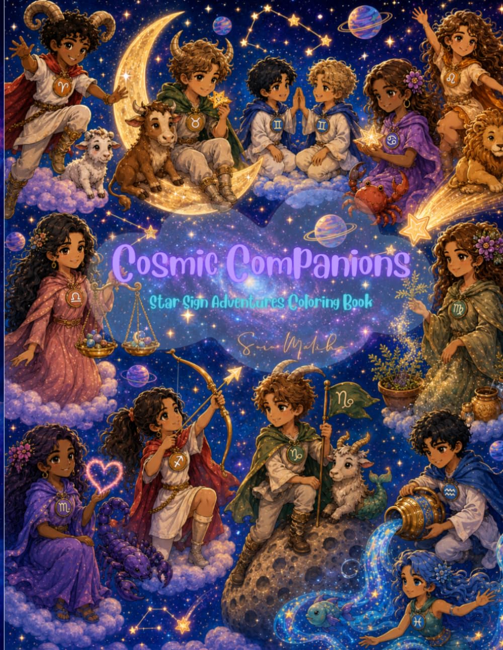 Cosmic Companions: Star Sign Adventures Coloring Book