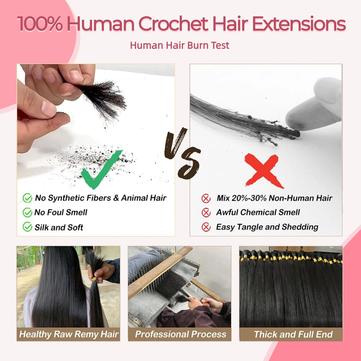 Burmese Curly Feather Crochet Human Hair for Black Women, 18 Inch 60g Pre-Separated Invisible Miracle Knots Hair Extensions, Wet and Wavy Lightweight Reusable Human Crochet Bundles