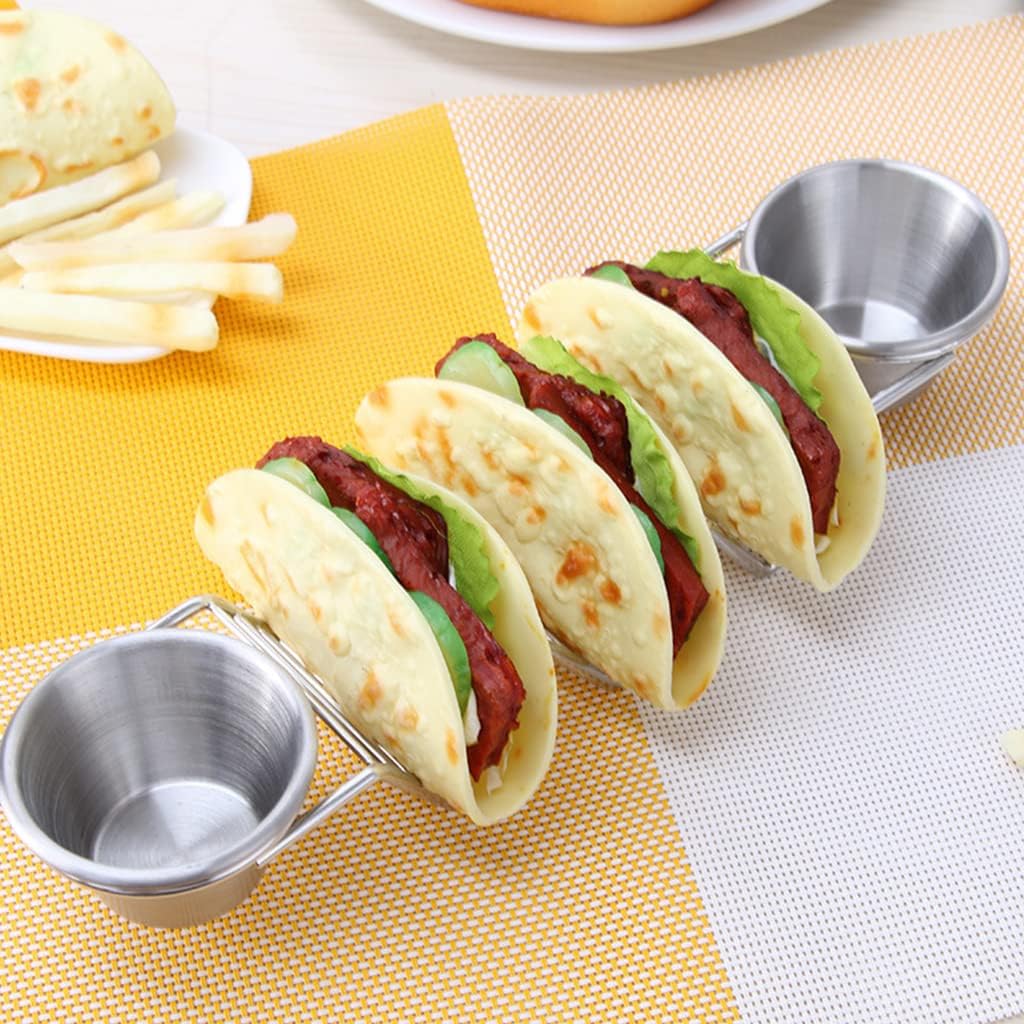Food Grade Stainless Steel Taco Rack Wave for Hotdog Dishwasher Safe Practicalit