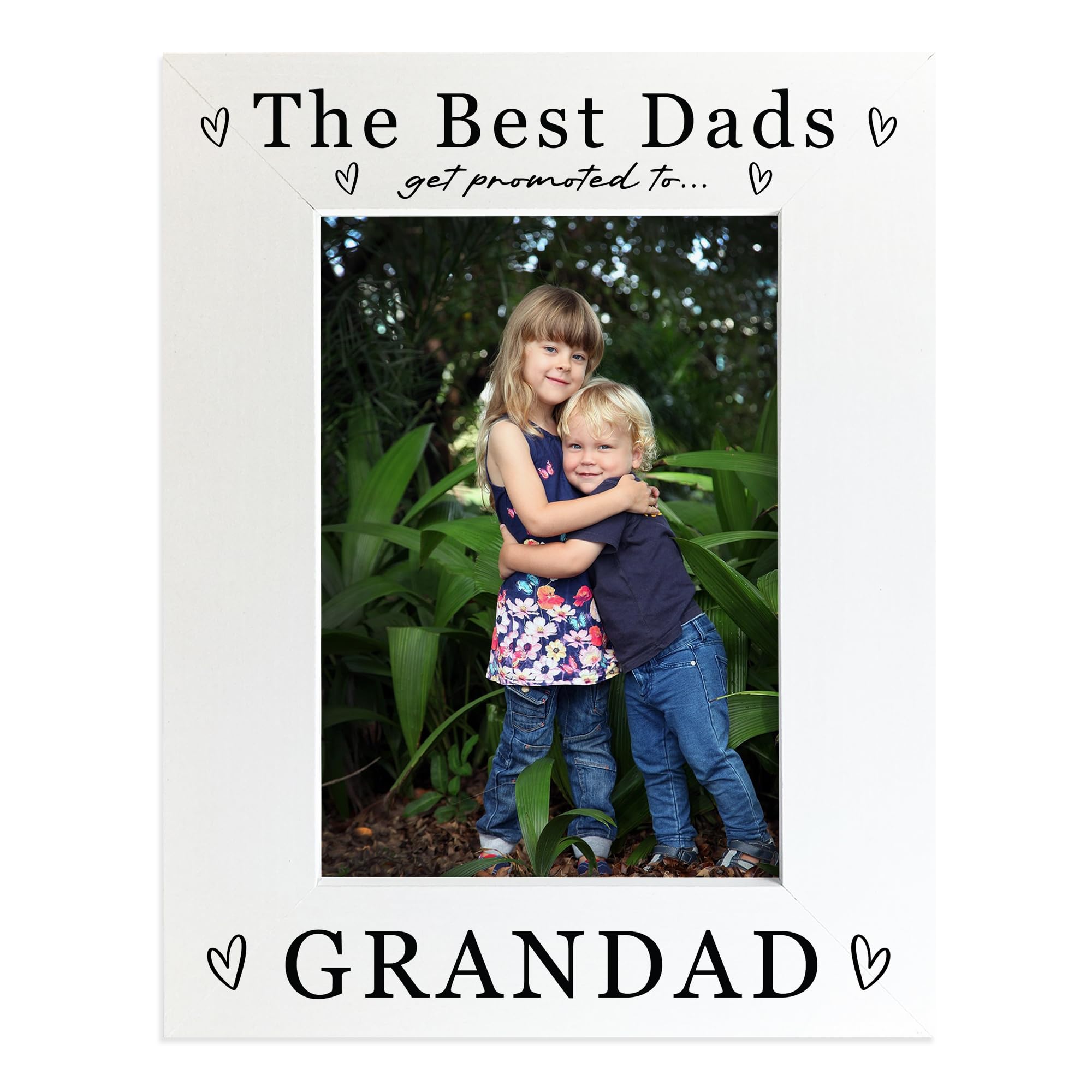 RED OCEAN Grandad Gifts For Birthday Fathers Day Best Dad Gets Promoted To Grandad Photo Frame Gift For Grandad From Granddaughter Grandson Keepsake