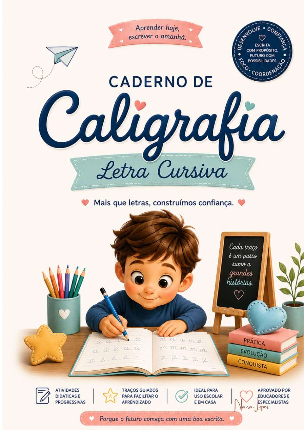 Caderno de Caligrafia: Letra Cursiva
