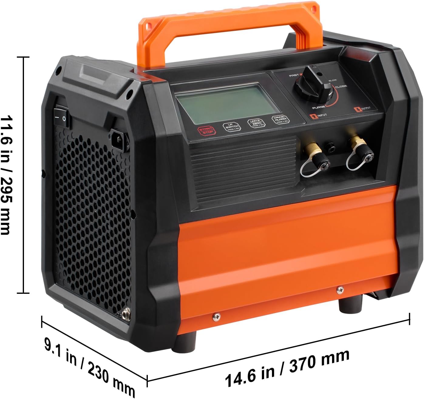 Happybuy Refrigerant Recovery Machine, 1 HP Dual Cylinder Portable AC Recovery Unit with 3000rpm Brushless Motor, Freon Refrigerant Recycling Equipment for Vehicles, Air Conditioning, Household HVAC