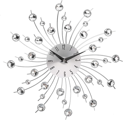 Atyhao Reloj de pared Reloj de pared vintage de hierro forjado silencioso sin tictac decorativo para dormitorio, cocina, oficina decoración