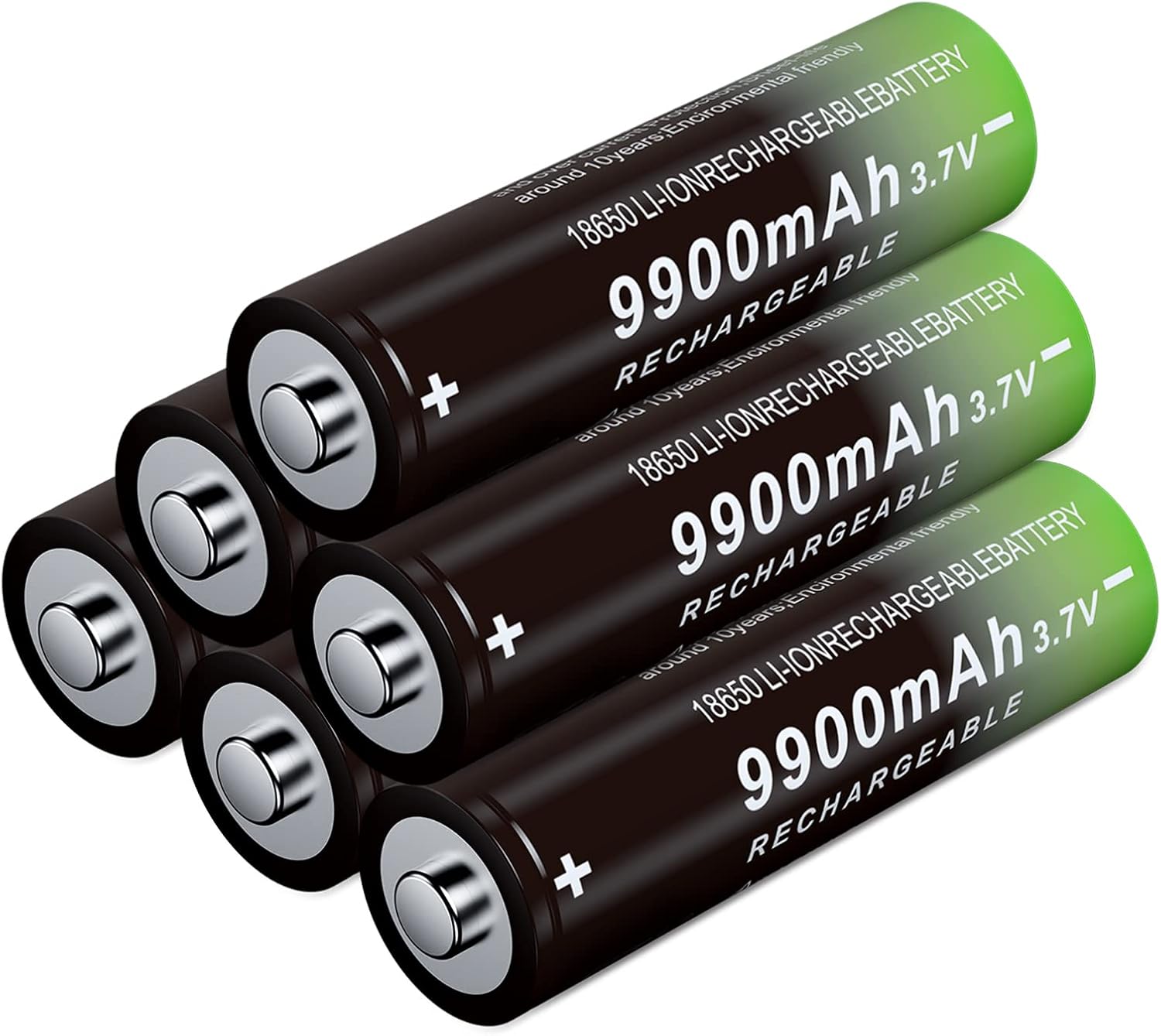 ガーデニング雑貨 18650充電式バッテリー8パック3.7v 9900mAh懐中電灯用リチウムイオン