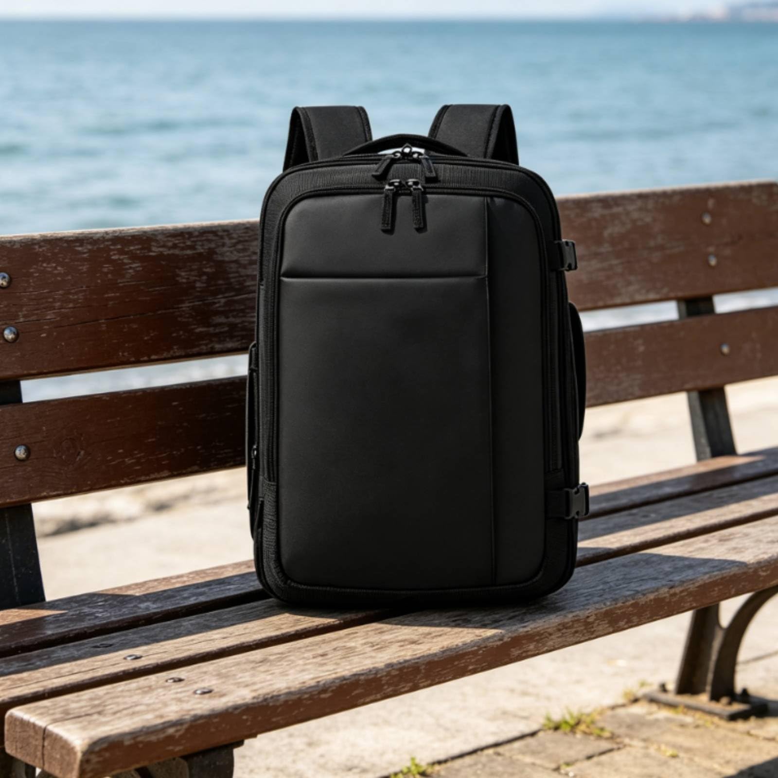 predolo Zaino da Viaggio con Scomparto Scarpe Borsone Palestra Zaino Duffel Borsa Sportiva con Doppia Portabilità E Tasca Separata Adatto a Pendolarismo, Nero, Nero