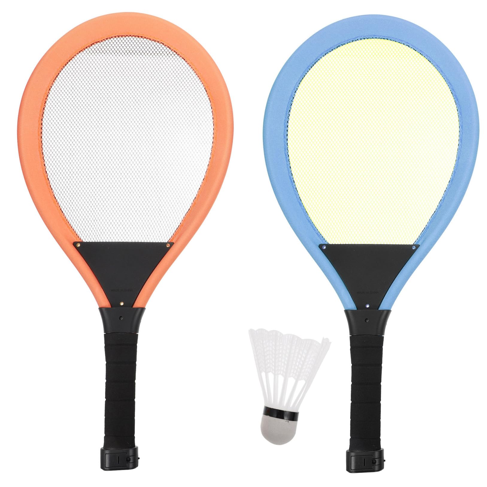 Veemoon Set Racchette da Badminton con Rete Illuminata LED, Racchette Leggere per Interni ed Esterni, Giocattolo Sportivo Educativo per Sviluppo Coordinazione Mano-Occhio