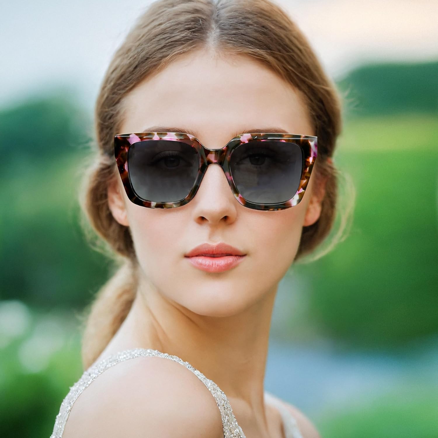 ZENOTTIC Oversized Polarized Square Sunglasses Women Trendy Sun Glasses Retro Designer Shade for Ladies UV400 Protection - Image 2