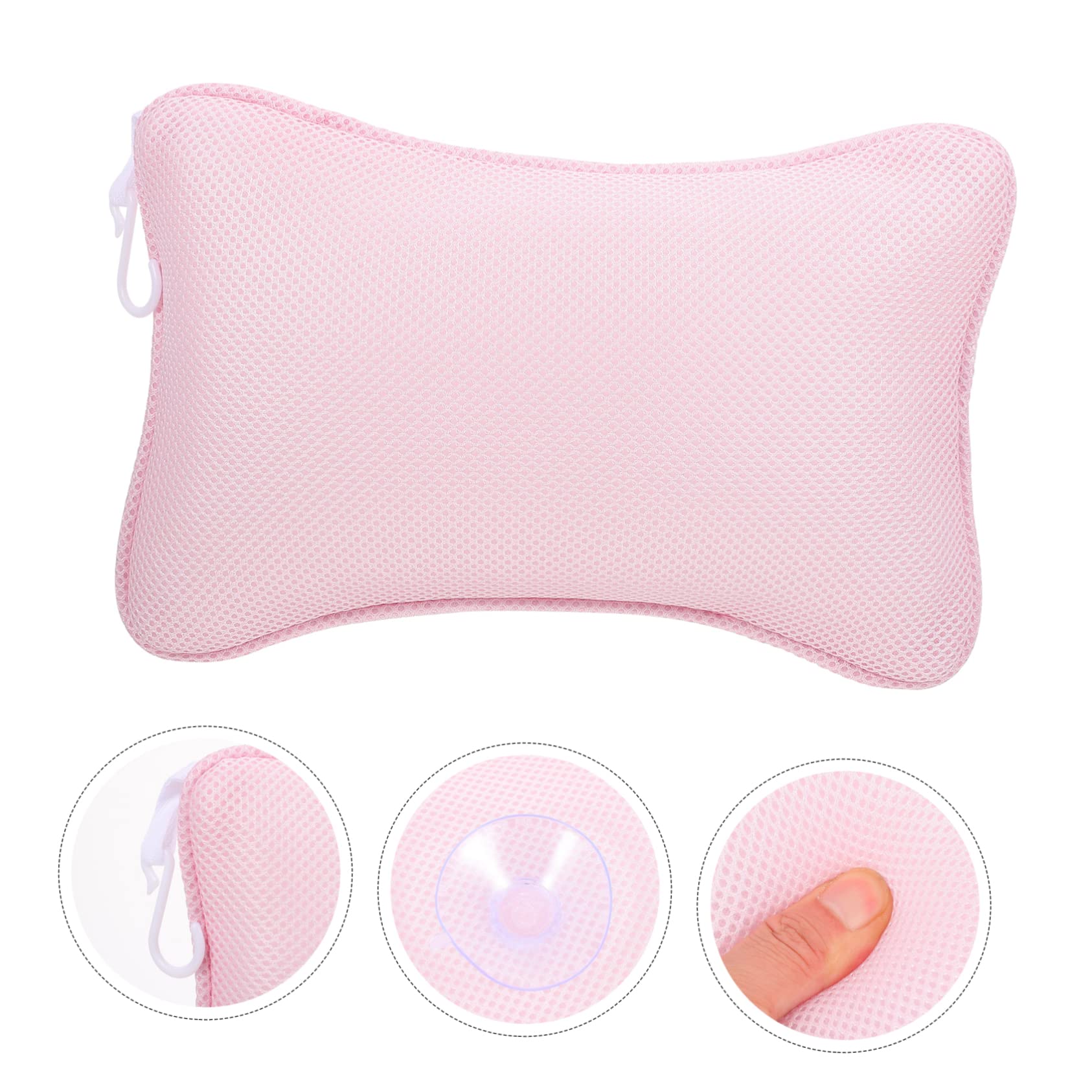 FRCOLOR 2pièces Oreiller De Bain Maille Respirante avec Ventouses Confort Pratique pour Spa Et