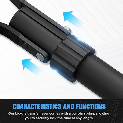 Miniatura 7 de Soporte para 2 bicicletas eléctricas con barra transversal y rampa, portador de neumáticos gruesos de 5 pulgadas, portabicicletas plegables y con