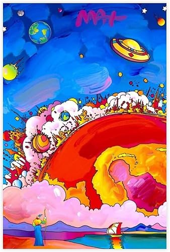 35+ Peter Max - Póster artístico para pared, arte estético, pinturas en lienzo, arte de pared para sala de estar, dormitorio, decoración del hogar,