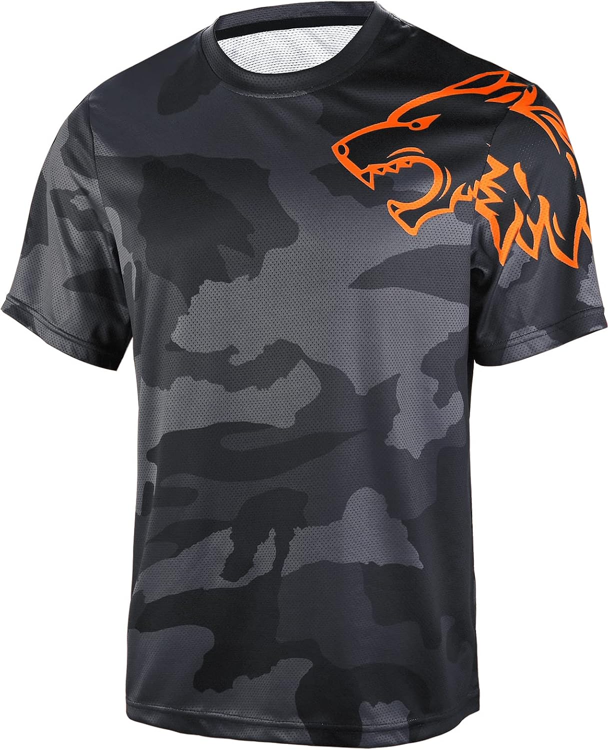 Wisdom Leaves Mens Mountain Bike Jersey Short Sleeve MTB Shirts Moisture-Wicking and Quick-Dry