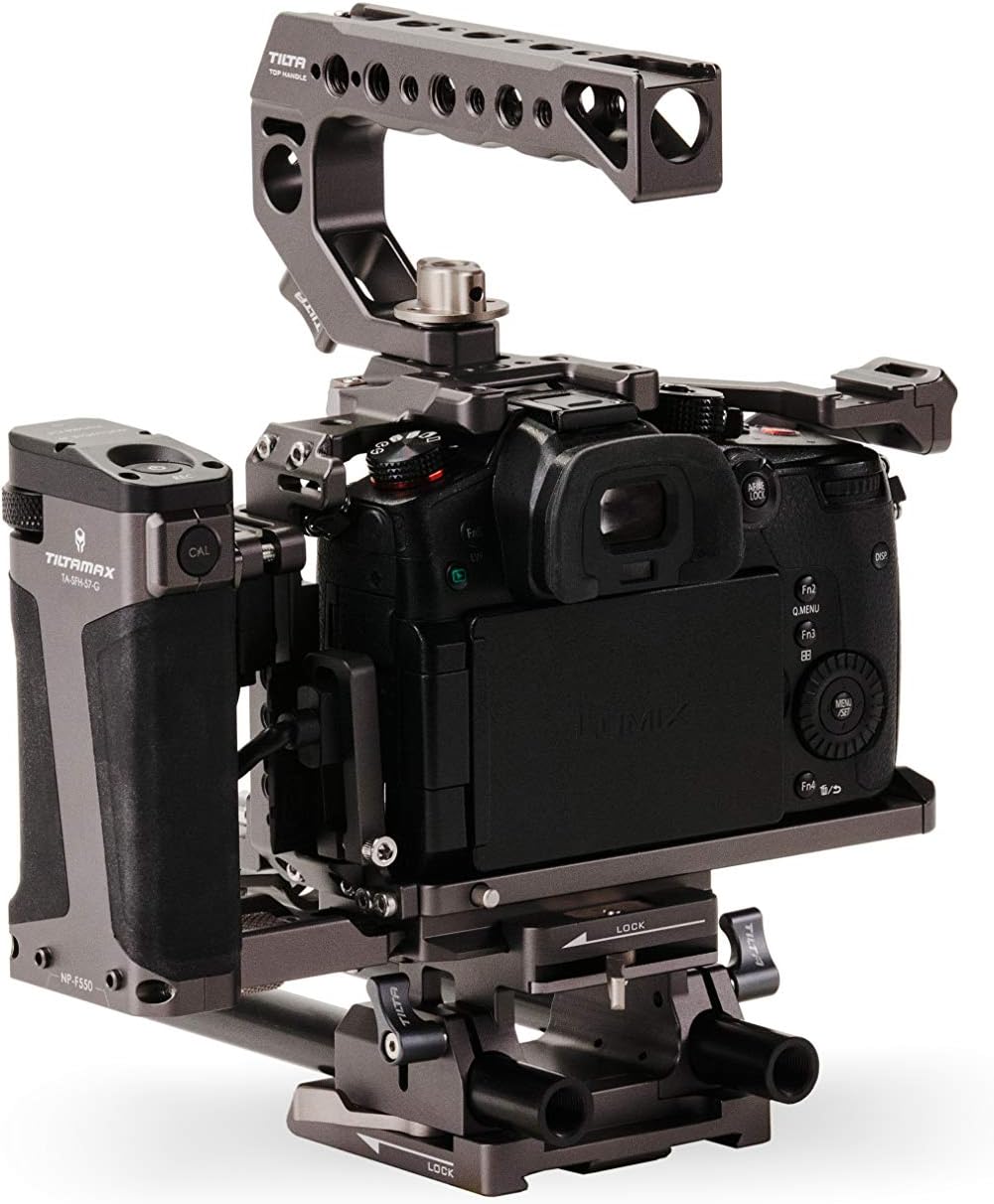 Best Promo Tiltaing GH Series Kit C - Tilta Gray | Compatible with Panasonic GH4, GH5, GH5S Cameras | Quick Release Top Handle, Side Focus Handle, Mounting Points | TA-T37-C-G