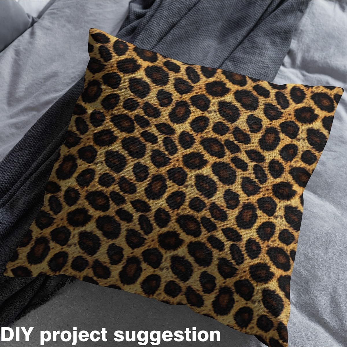 Brown Cheetah Print Upholstery Fabric for Chairs - Wild Animal Hide Fabric by The Yard 181"x63",Leopard Skin African Animals Big Cat Fur Hair Spot Sewing Fabric for Kids Gifts