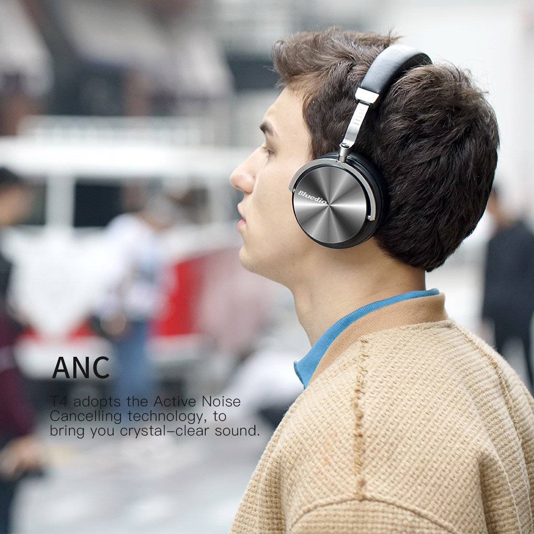 Bluedio T4 Turbine Active Noise Cancelling Over Ear Swiveling