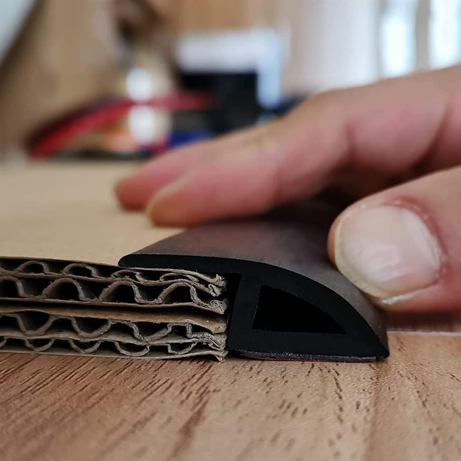KEuLen Profilo di Transizione, Striscia di Soglia, Striscia Leggera for Bordi del Pavimento, for Moquette, Laminato/Legno e Piastrelle, Incluse Strisce autoadesive(Black)
