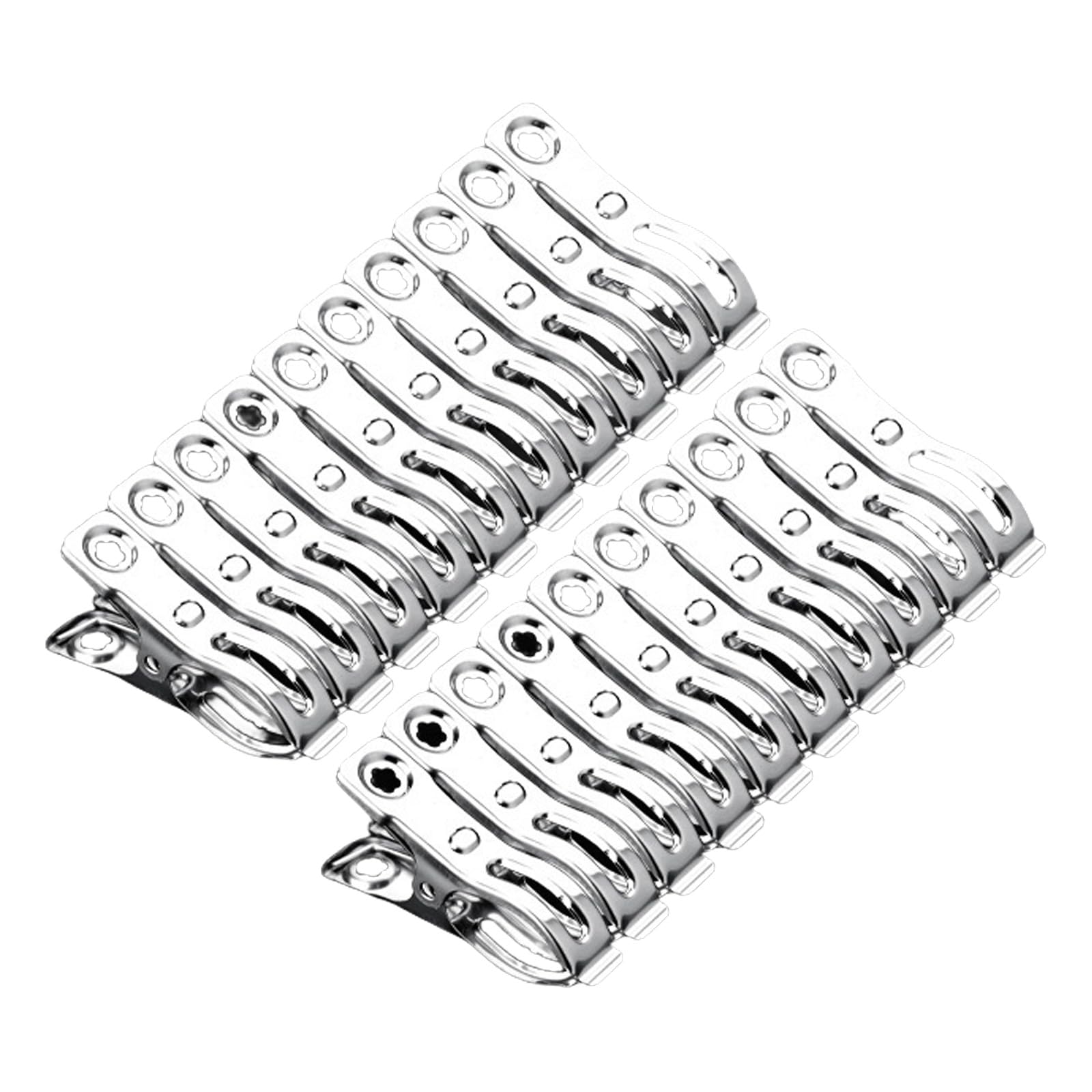 20 mollette in acciaio inox con molla in metallo per lavanderia, artigianato, cucina e organizzazione domestica, mollette in acciaio inox