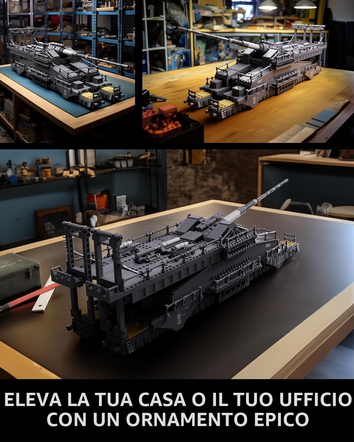 Nifeliz Dora Cannone ferroviario della 2° guerra mondiale da costruire, modellino da collezione dell’artiglieria pesante tedesca, kit da costruzione da 2355 pezzi, regalo per uomini adulti