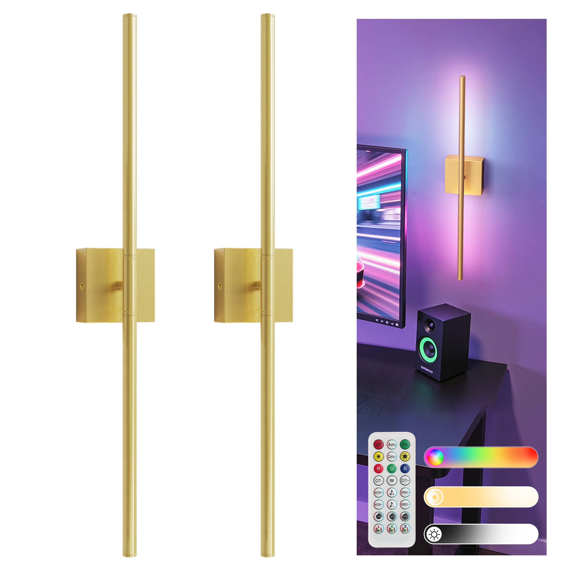 Battery Operated Wall Sconces Set of 2, Battery Wall Sconce 10000mAh