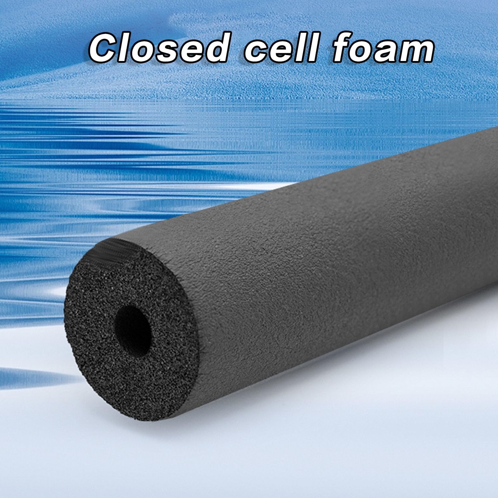 9 Piezas Tubo Espuma Aislante Aislante Tubo Aire Acondicionado, Tubo Aislant Anticongelante,Aislamiento De Tuberías De Espuma,para Riego De Invierno (Size : ID108mm*T20mm*L1.9m)