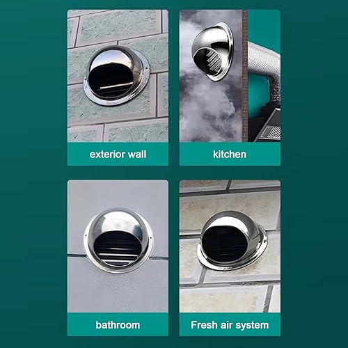 Miniatura 7 de Tapa redonda de ventilación de aire, campana extractora, tapa de lluvia de chimenea, cubierta protectora de lluvia de tubo, cubierta protectora de