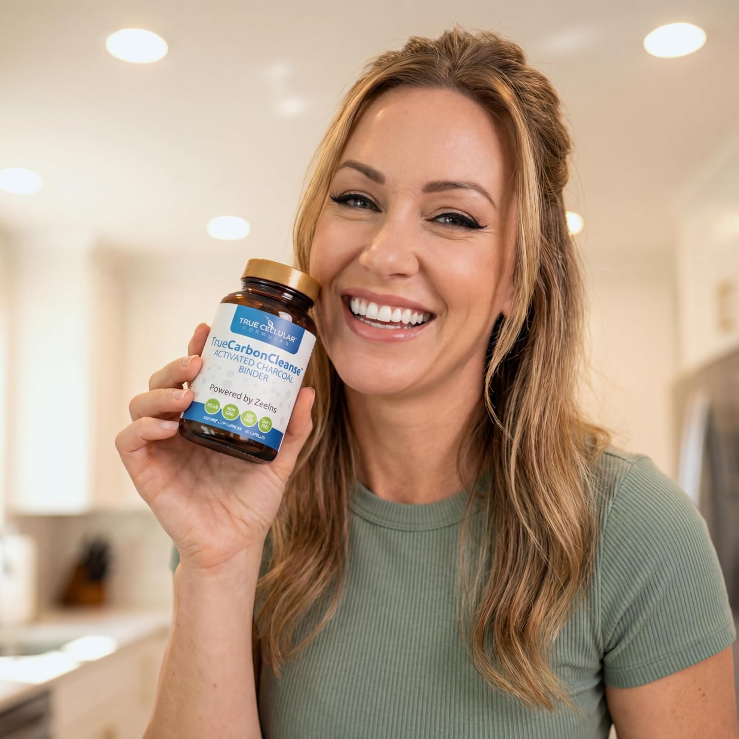 Gut Detox & Liver Cleanse - Organic Activated Charcoal Capsules with Clinoptilolite Zeolite Binder - TrueCarbonCleanse™ Carbon Supplement - 60 Bamboo Charcoal Pills - Vegan, Non-Toxic, Gluten Free