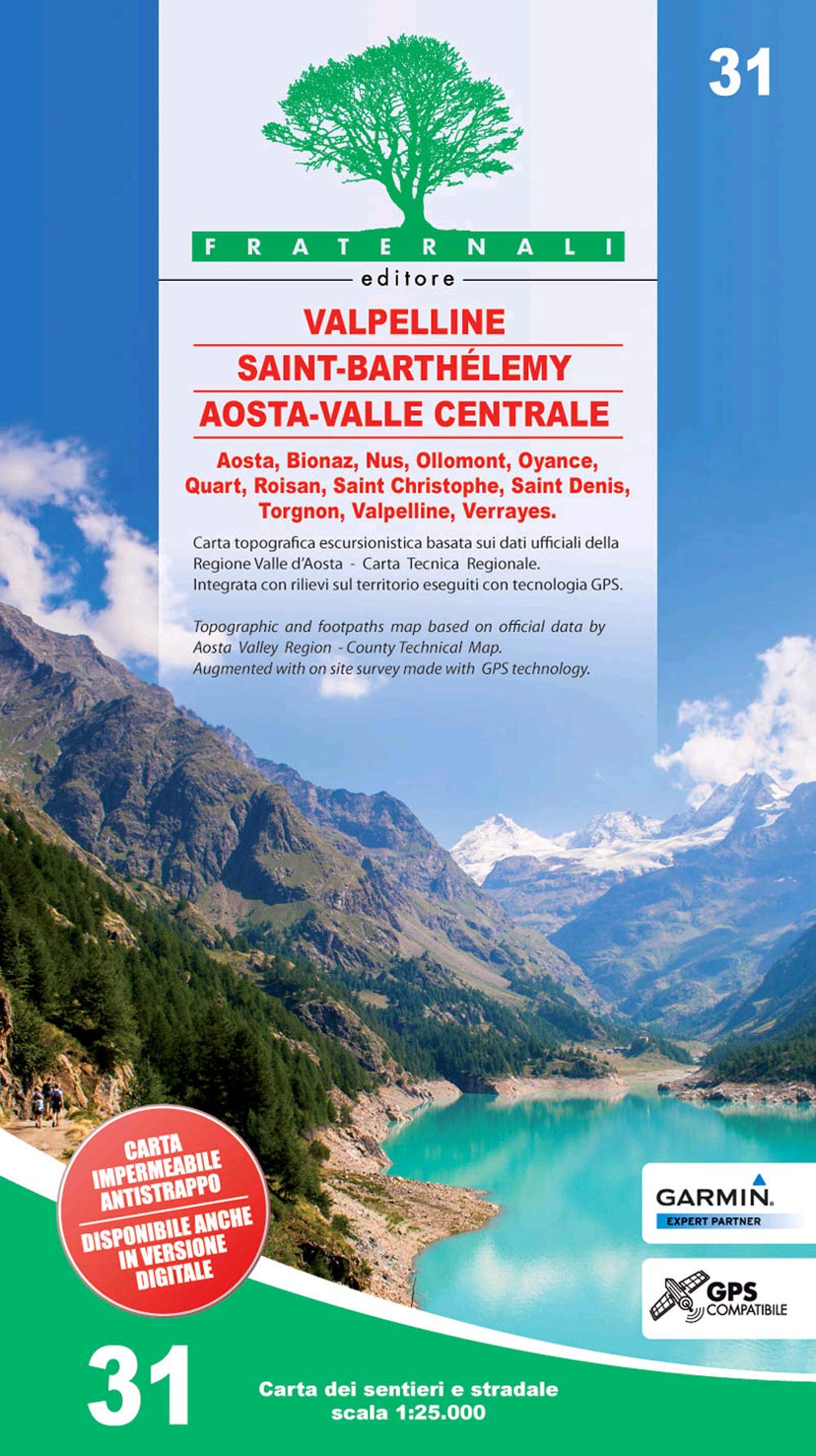 Valpelline - Saint-Barthélemy - Aosta-Valle centrale: 31 (wandelkaart)