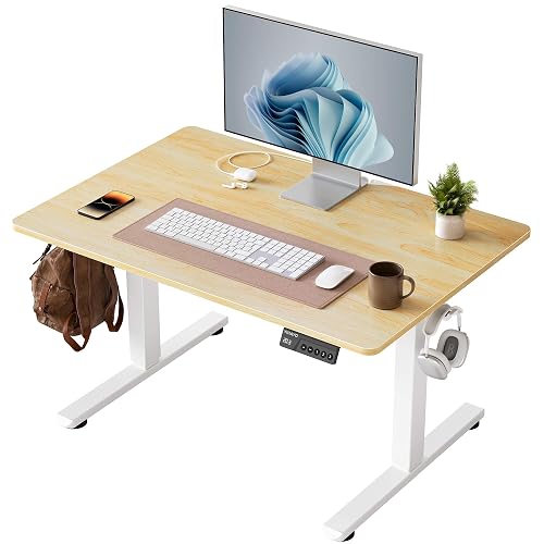 YIHAYO One-Piece Low Height Adjustable Desk, Lifts 18.1-28.3 Inches, Electric