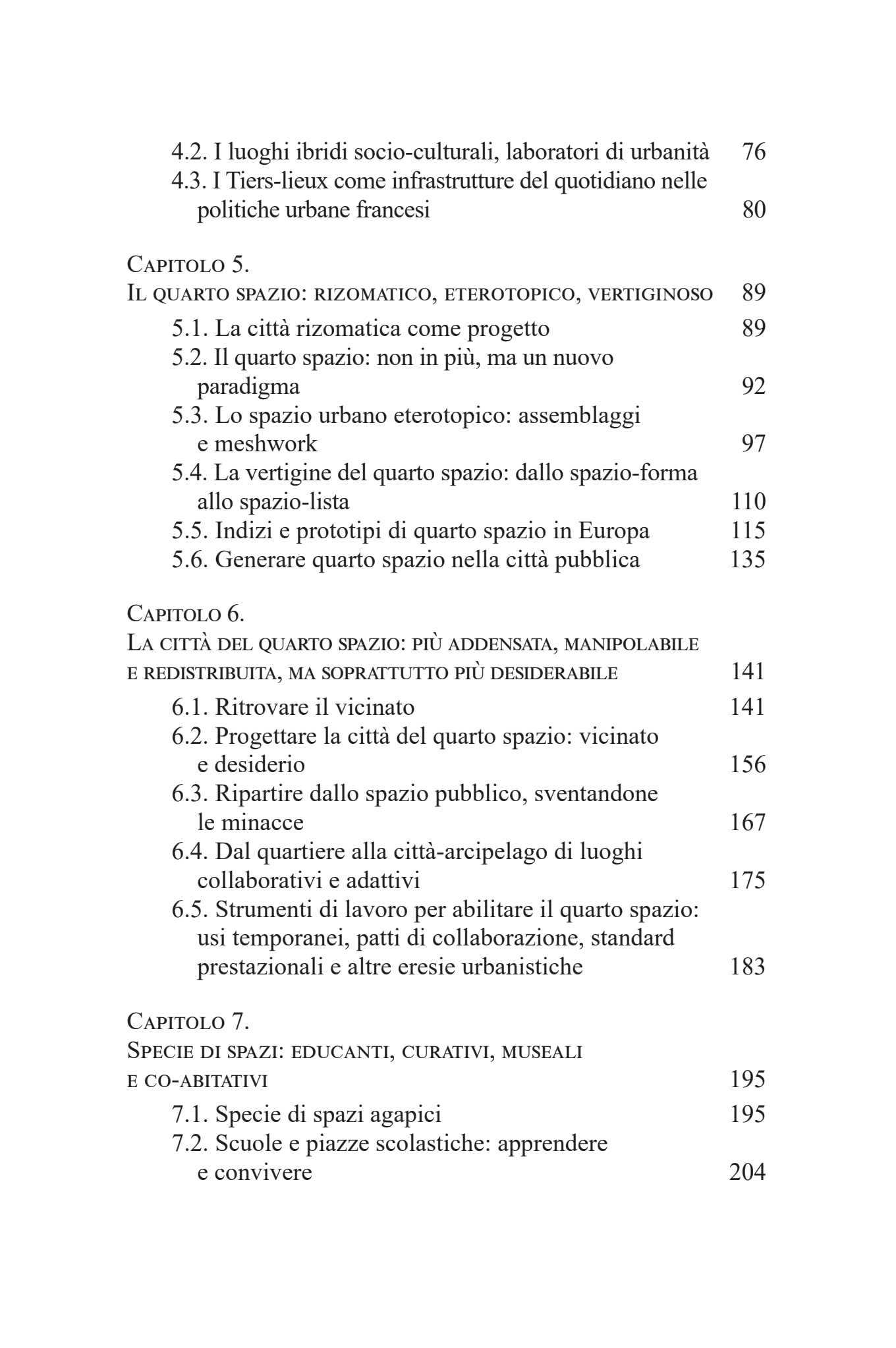 La città del quarto spazio