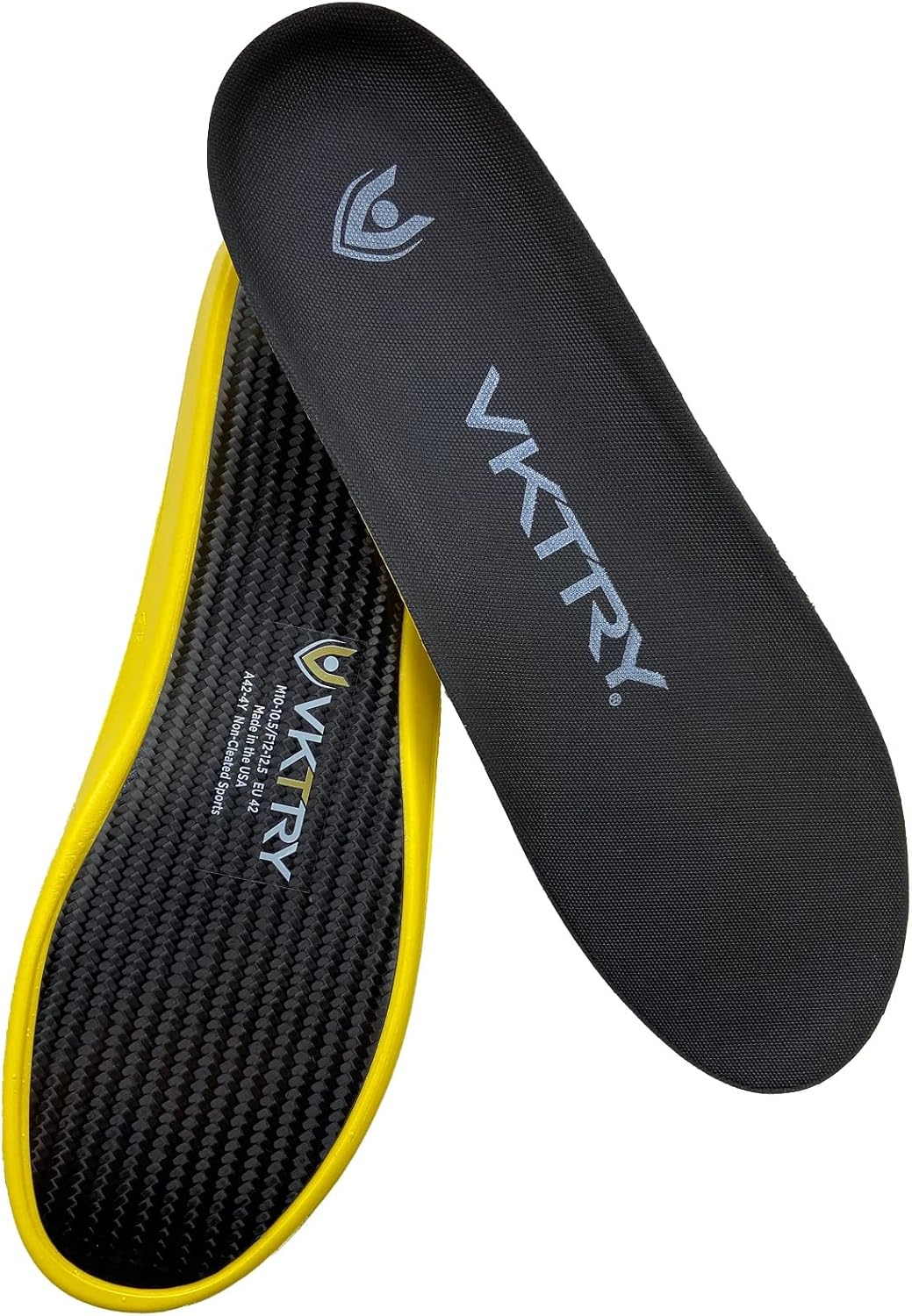 VKTRY Performance Insoles for Men Carbon Fiber Sports Insoles for