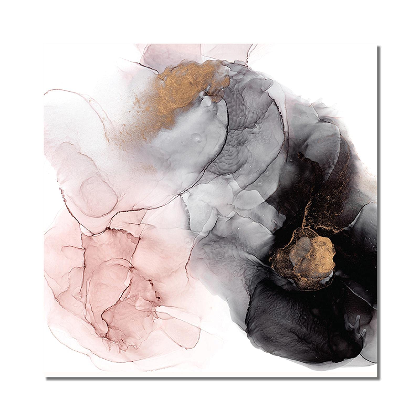 Tableau Abstrait Rose – Toile 152x78 Cm – Impression Fleurs – Déco Intérieur
