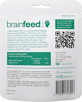 Acetylcholine Supplements for Brain Health, Memory & Focus | 1-A-Day 99% Alpha GPC Capsules (60) | Acetylcholine Nootropic | 500mg Alpha GPC Choline Per Capsule | Lab-Tested