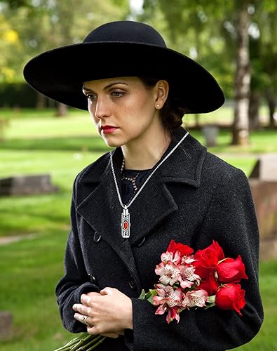 Miniatura 4 de BRINORC Collar de urna cúbica con cruz de corazón para cenizas, joyería de cremación de acero inoxidable para cenizas, medallón conmemorativo,