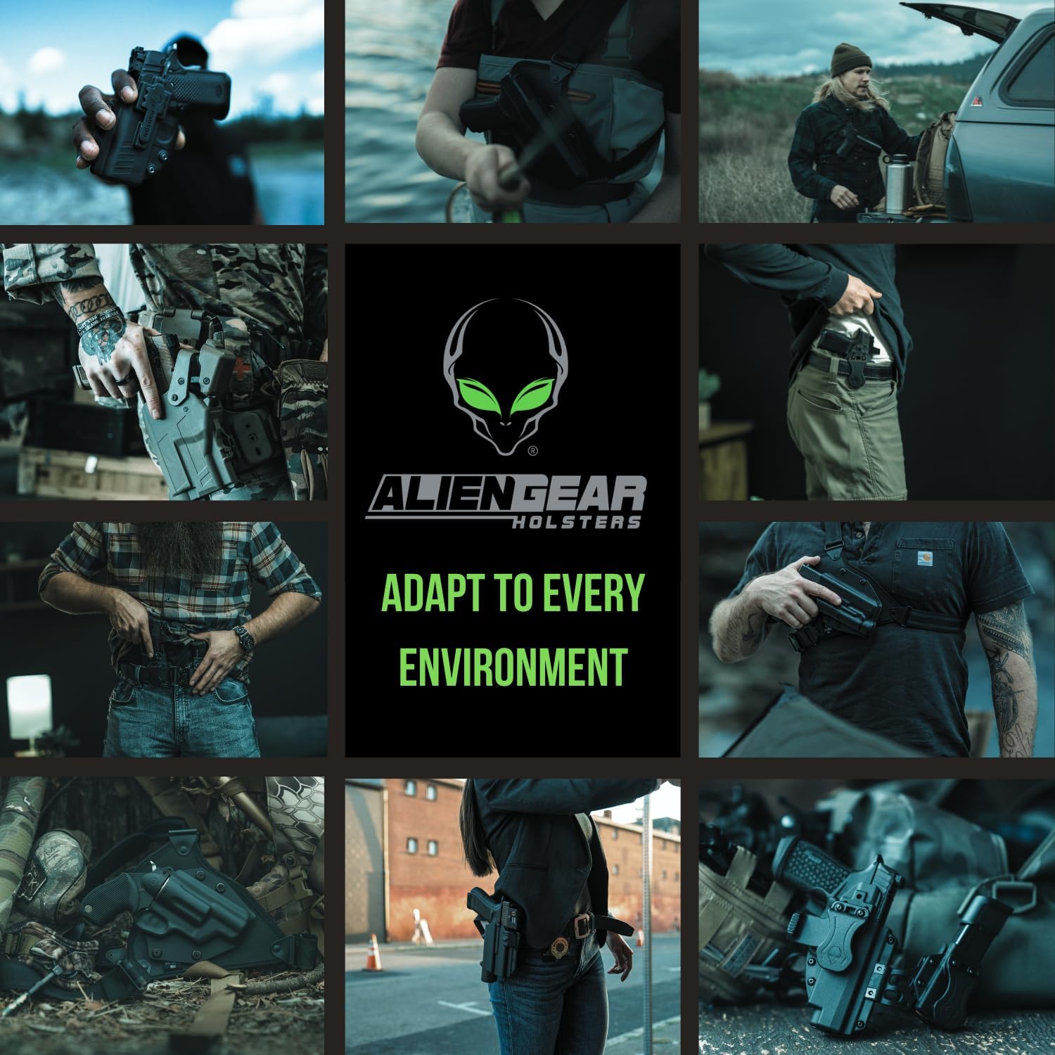 Alien Gear Rapid Force Holster Paddle – Secure Belt Fit up to 1 ¾” – Durable Polymer – Works with Rapid Force Level II, Level III, and Photon Holsters - Made in USA