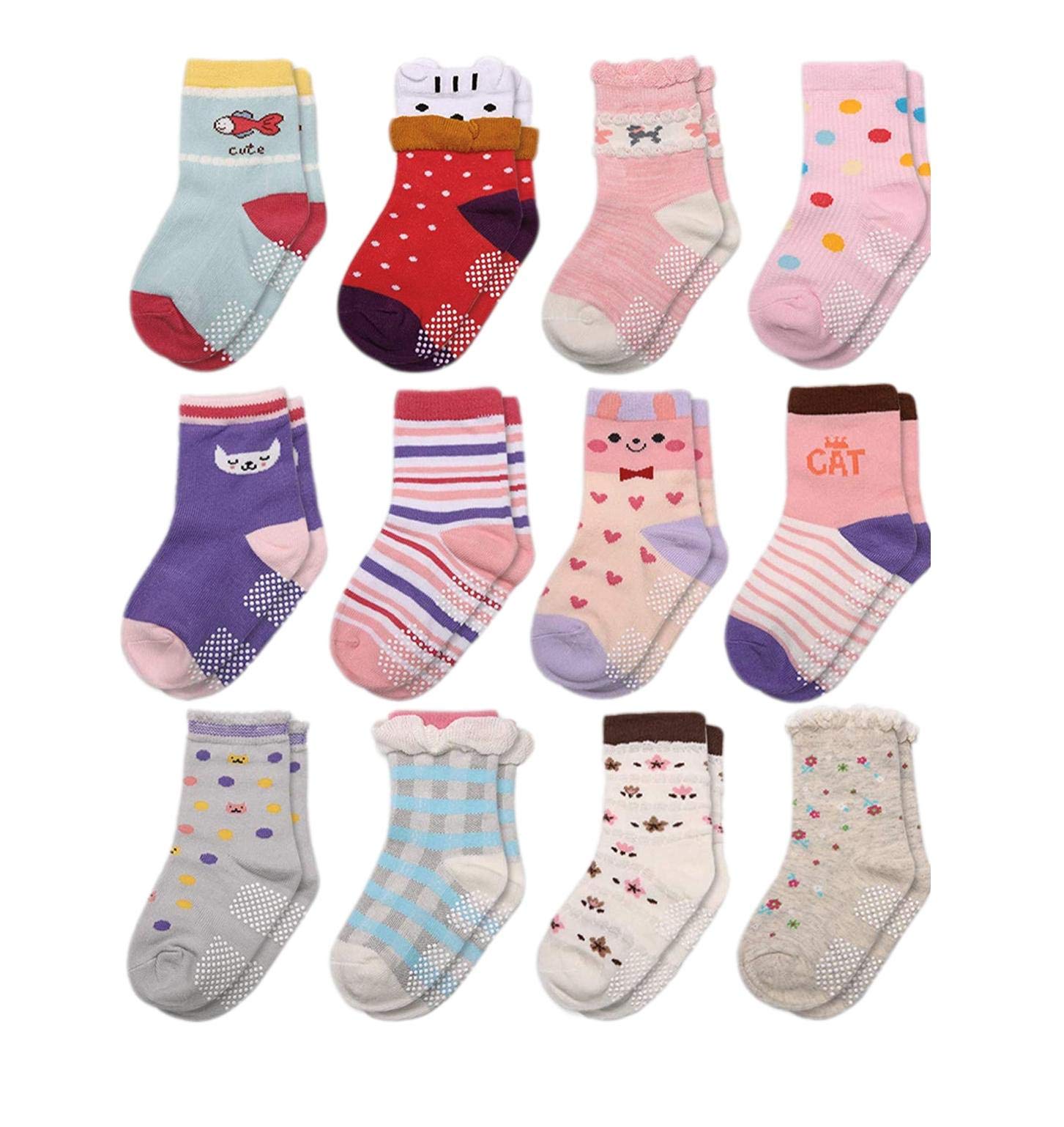 heartbury Baby's Anti Slip Cotton Regular Socks (AM-07022001_Multicolour)