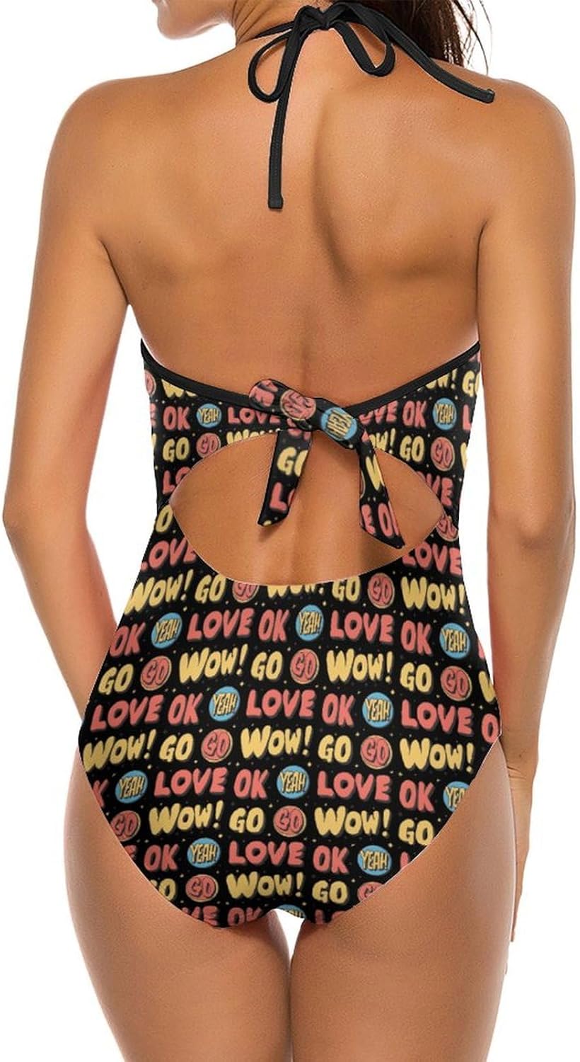Christmas-Tree Women's Tummy Control Swimsuit Deep V-Neck Bohemian Style Ruffled Bodycon Swimsuit
