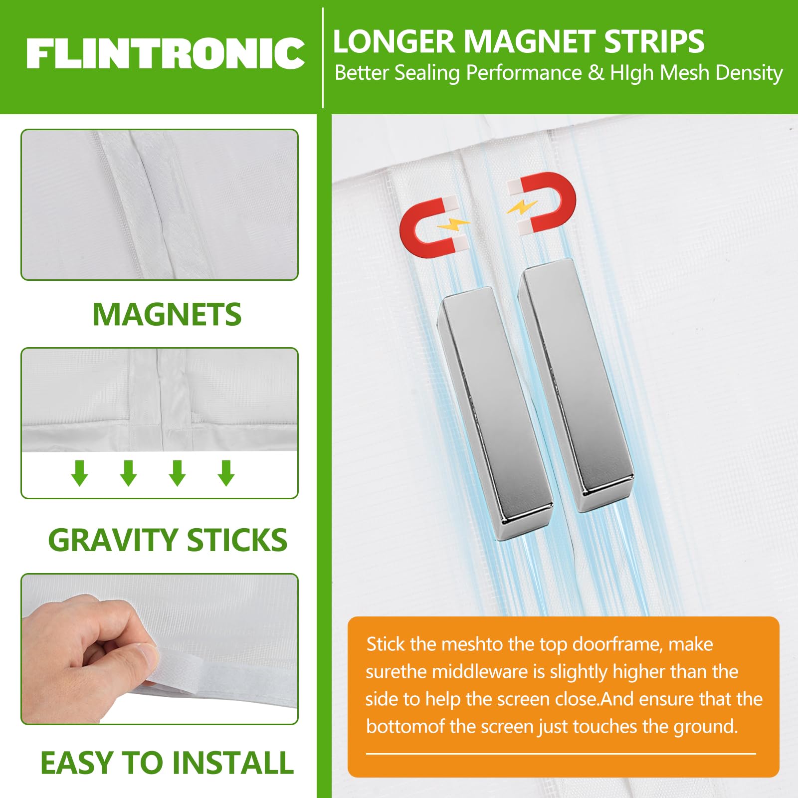 Zanzariera Magnetica Per Porte 100x240cm - Anti Insetti Con Chiusura Automatica - Foto 10