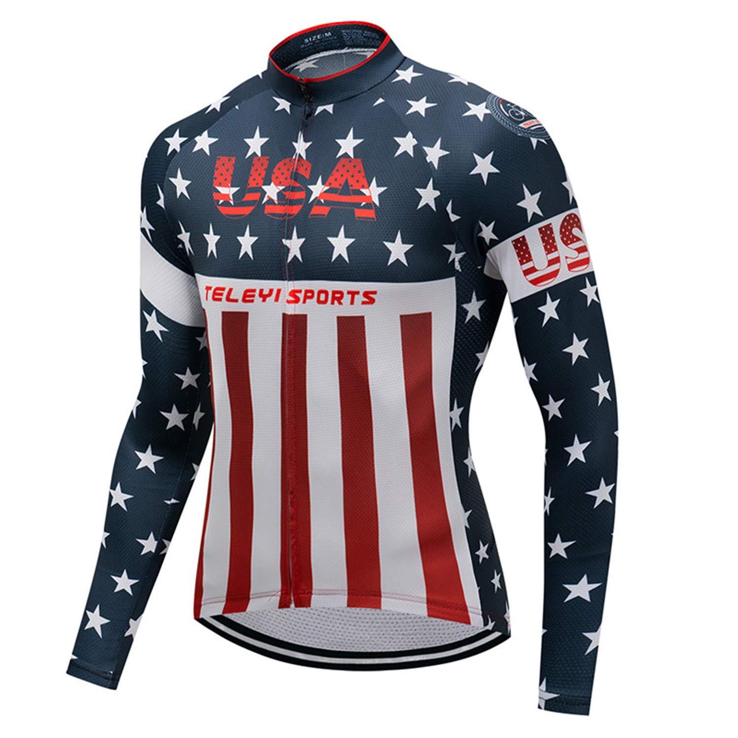Men's Cycling Jersey Long Sleeve Men Bike Shirt Tops Breathable Bicycle Clothing Quick Dry
