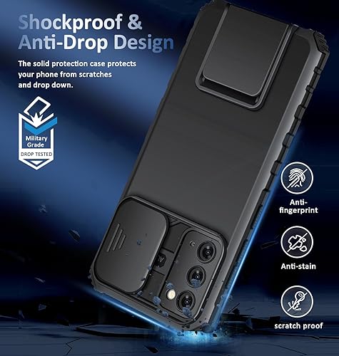 Miniatura 4 de Note 20 - Funda compatible con Samsung Galaxy Note20 5G de 6.7 pulgadas, funda para cámara deslizante, funda de grado militar a prueba de golpes con