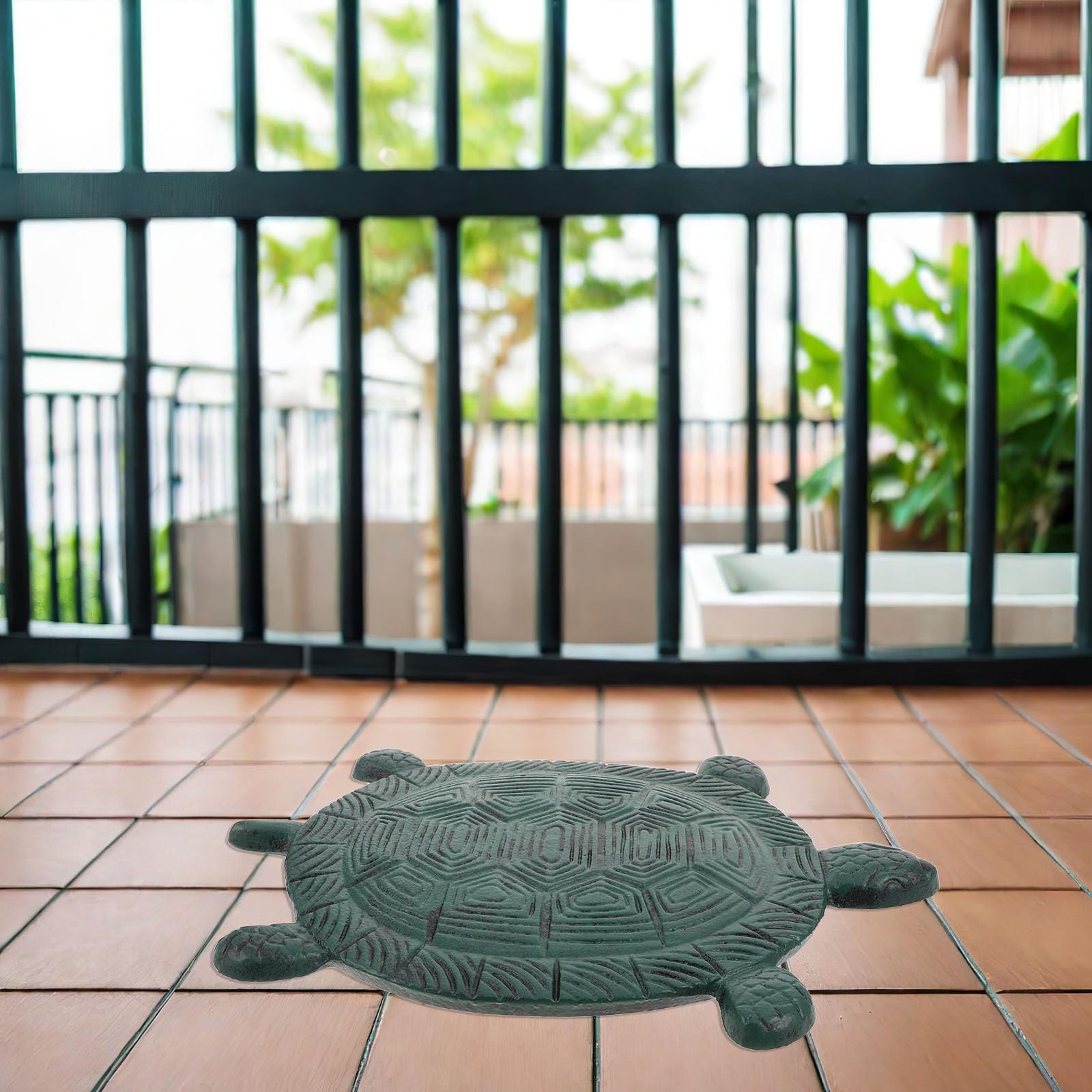 Hemobllo Gusseiserne Schildkröten Trittstein Gartenfigur für Wege und