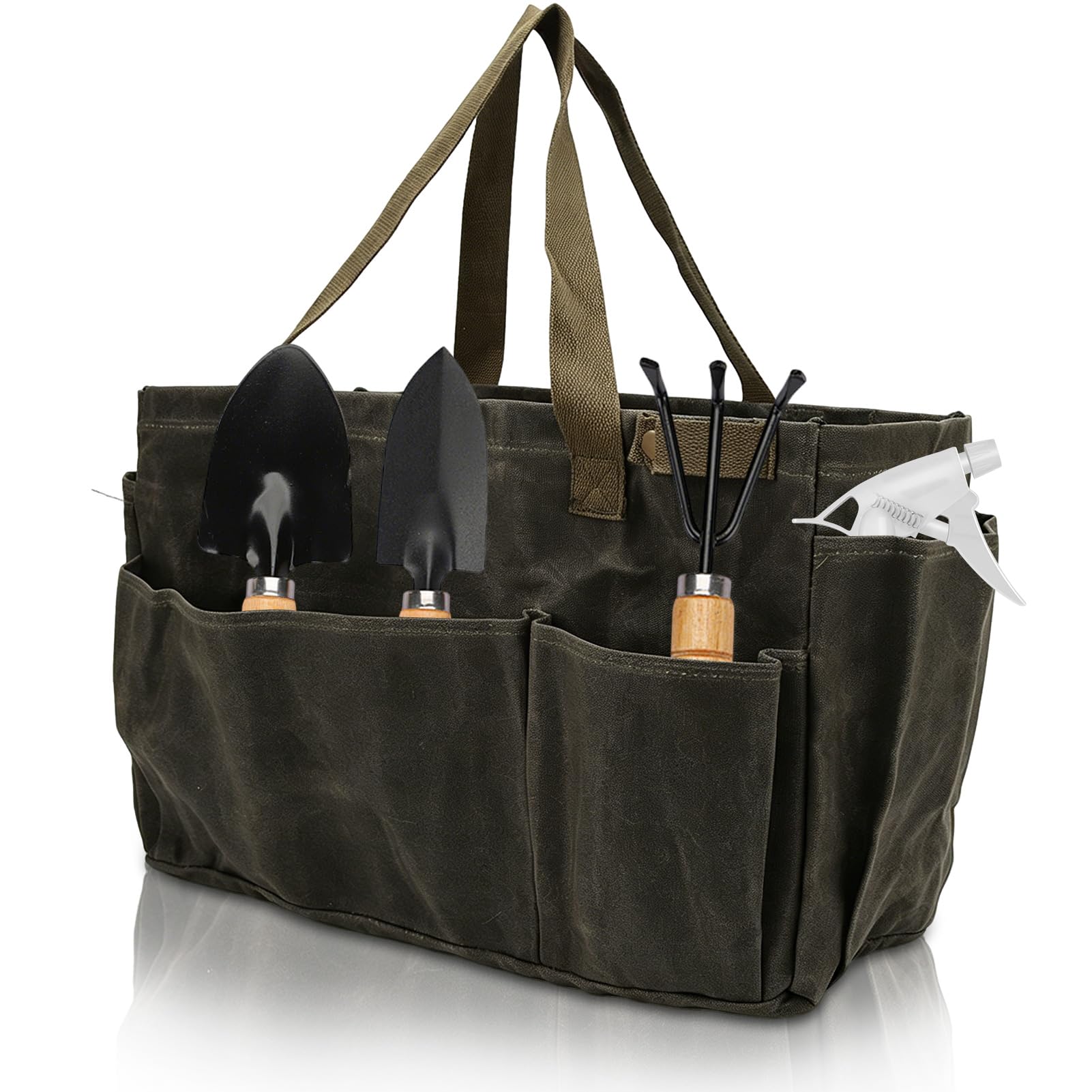 HERCHR Borsa da Giardinaggio Borsa per Attrezzi da Giardino Borsa da Giardino Impermeabile di Grande capacità Borsa per Organizzatore per Kit di Attrezzi da Giardinaggio Borsa in Tela