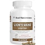 Lions Mane Mushroom Cognition (120 Capsules) Lions Mane Mushroom Powder Extract Capsules | Brain Supplement, Brain Vitamins, Focus Supplement