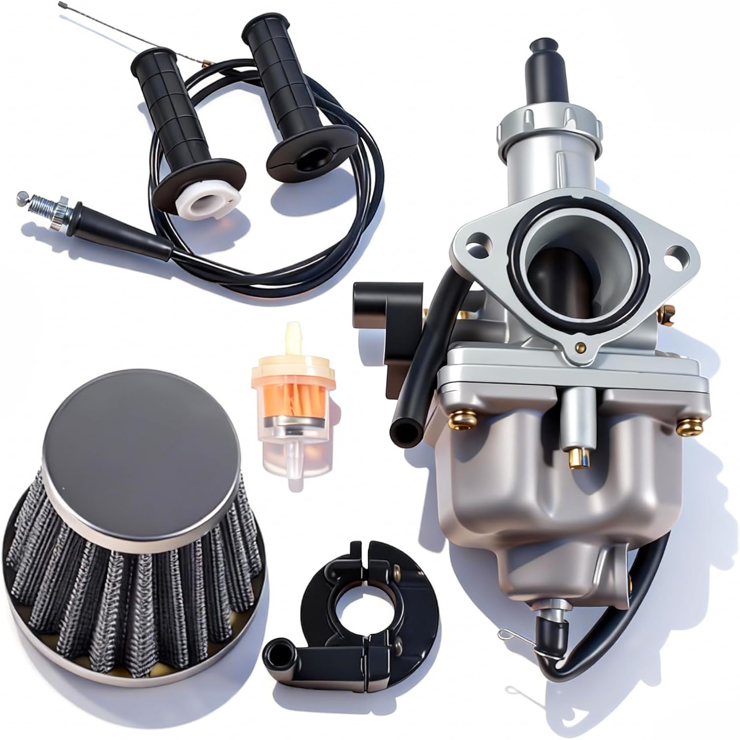 PZ26 Dirt Bike Carburetor Carb Throttle Assembly for Taotao CG 125cc 150cc 250cc XR100 CRF100 for Lifan for Coolsort for Buyang Sunl 4 Stroke Engine ATV Quad Pit Bike Go Kart Performance Parts