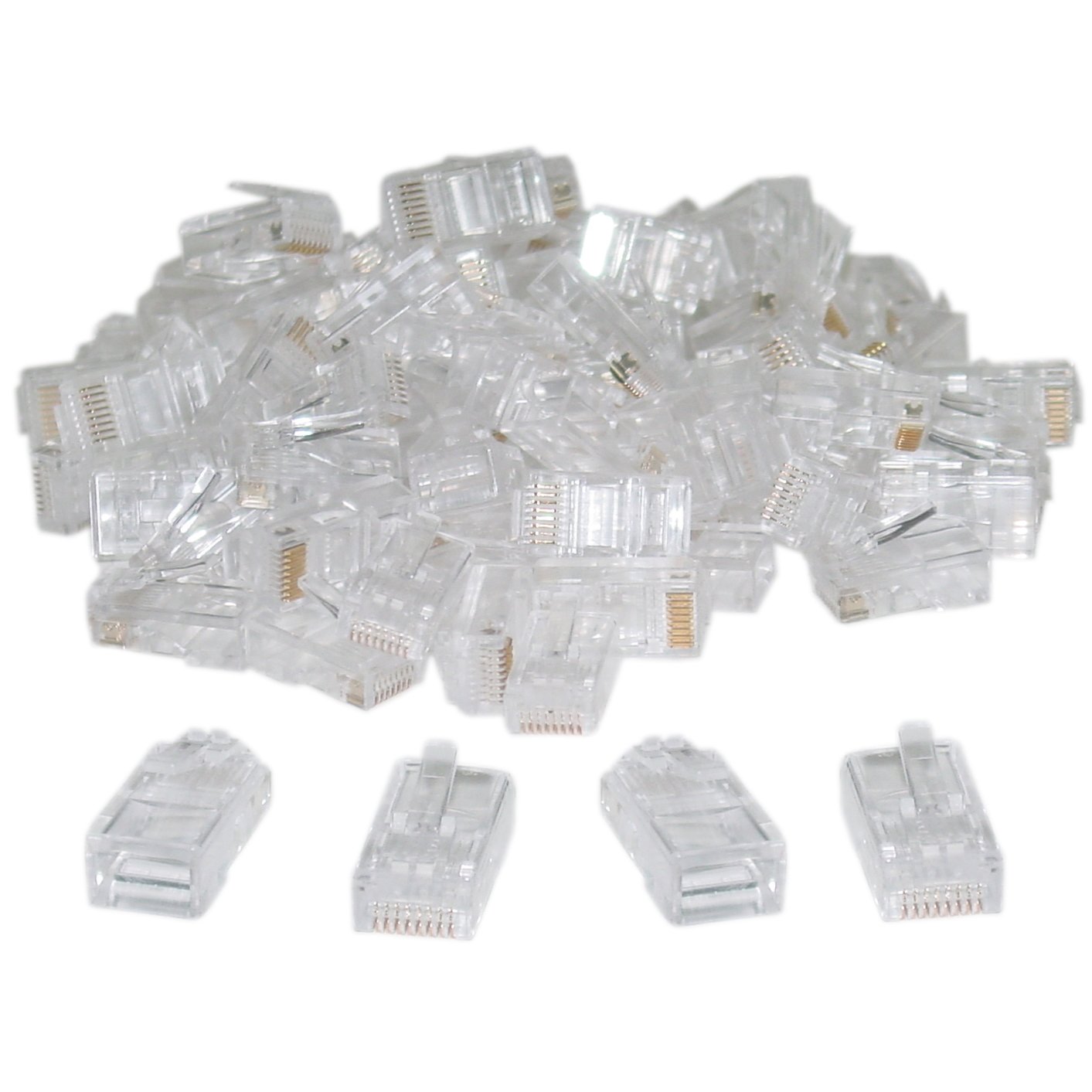 UbiGear® 1000 Pcs RJ45 CAT6 8P8C Modular Network Cable LAN Connector/Plug/End (CAT6-1000Pcs)