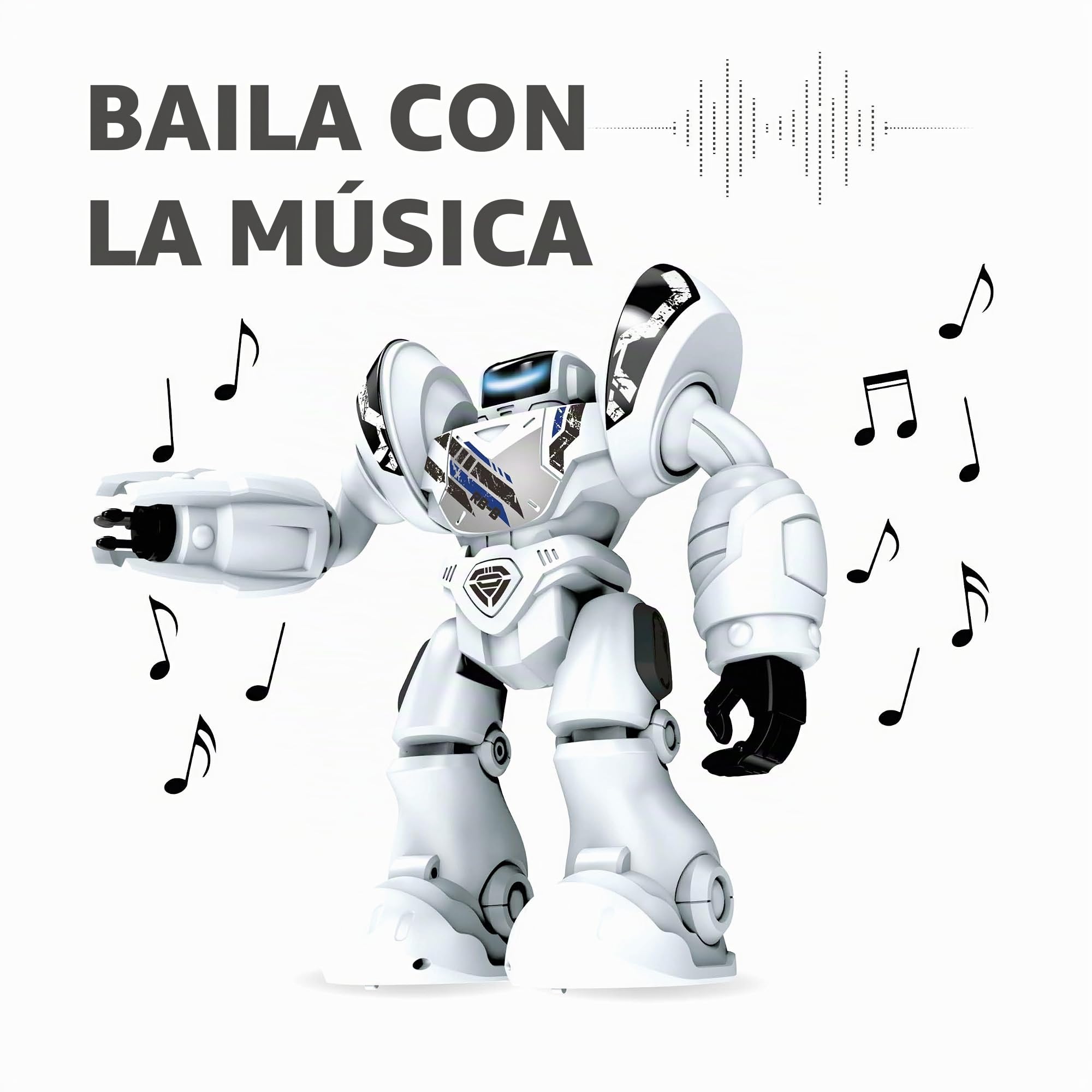 Silverlit Robo Blast, Robot Interactivo Grande, dispara Dardos Desde el puño, 34 cm de Alto, Programa hasta 20 Pasos, Baila, Reproduce música, Cara LED, Robots para niños de 5 a 14 años, el Mejor