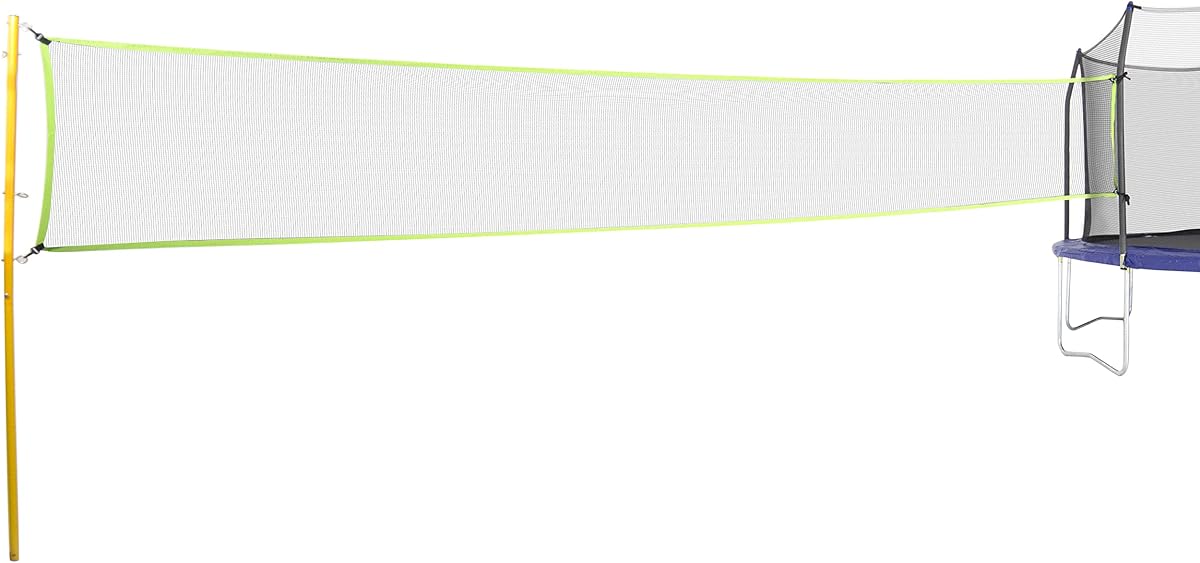 Skywalker Trampolines Volleyball Net Accessory, Black | Attaches to Trampoline Enclosure Poles, Adds a Volleyball Game to Backyard Jump Sessions