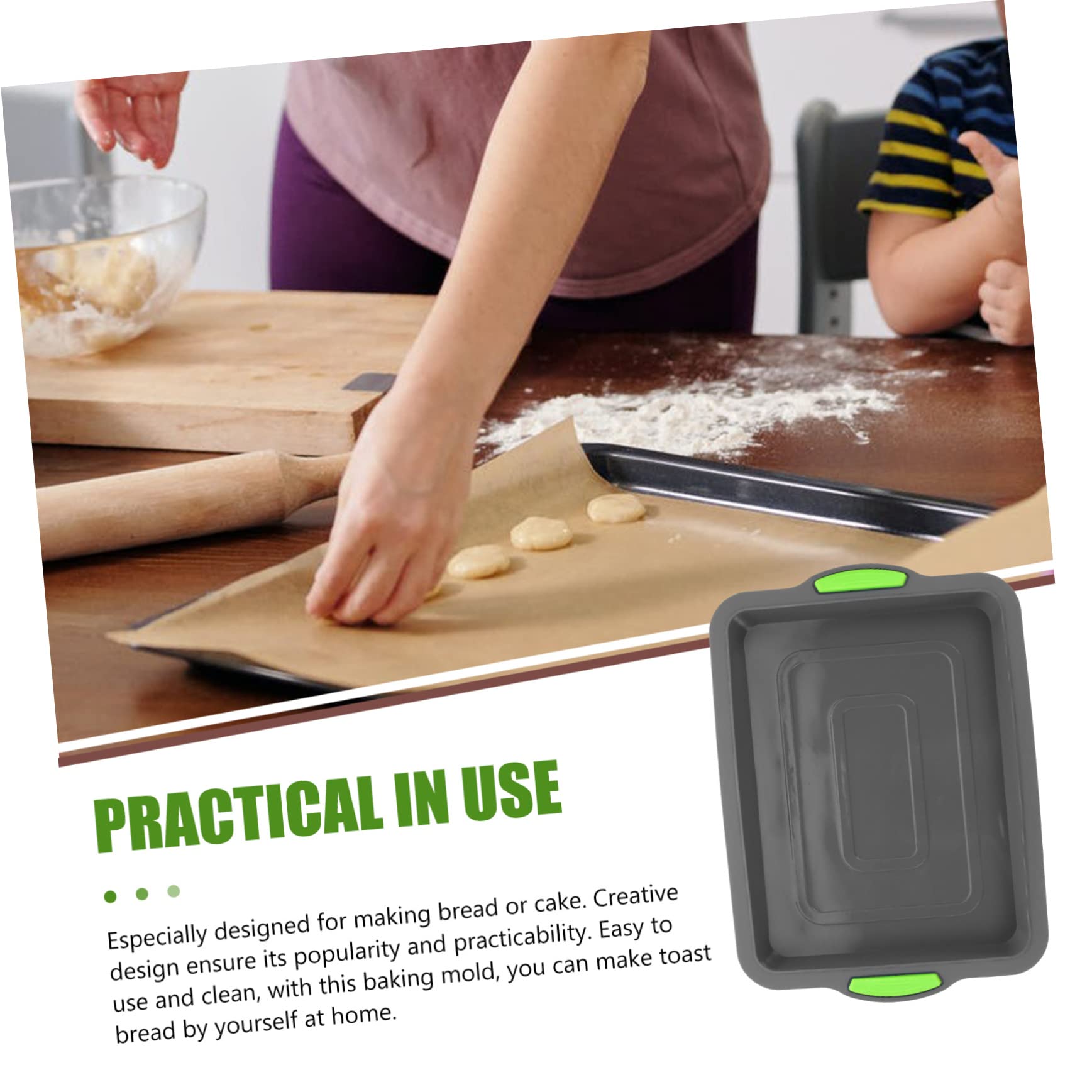 DOITOOL 2 Stück Brotform Antihaft-Backbleche Japanische Kekse Silikon Schokoladenform Serviergeschirr Keramik-Essteller Bräter Form Zum Backen Von Heimkuchenform Brotbackform