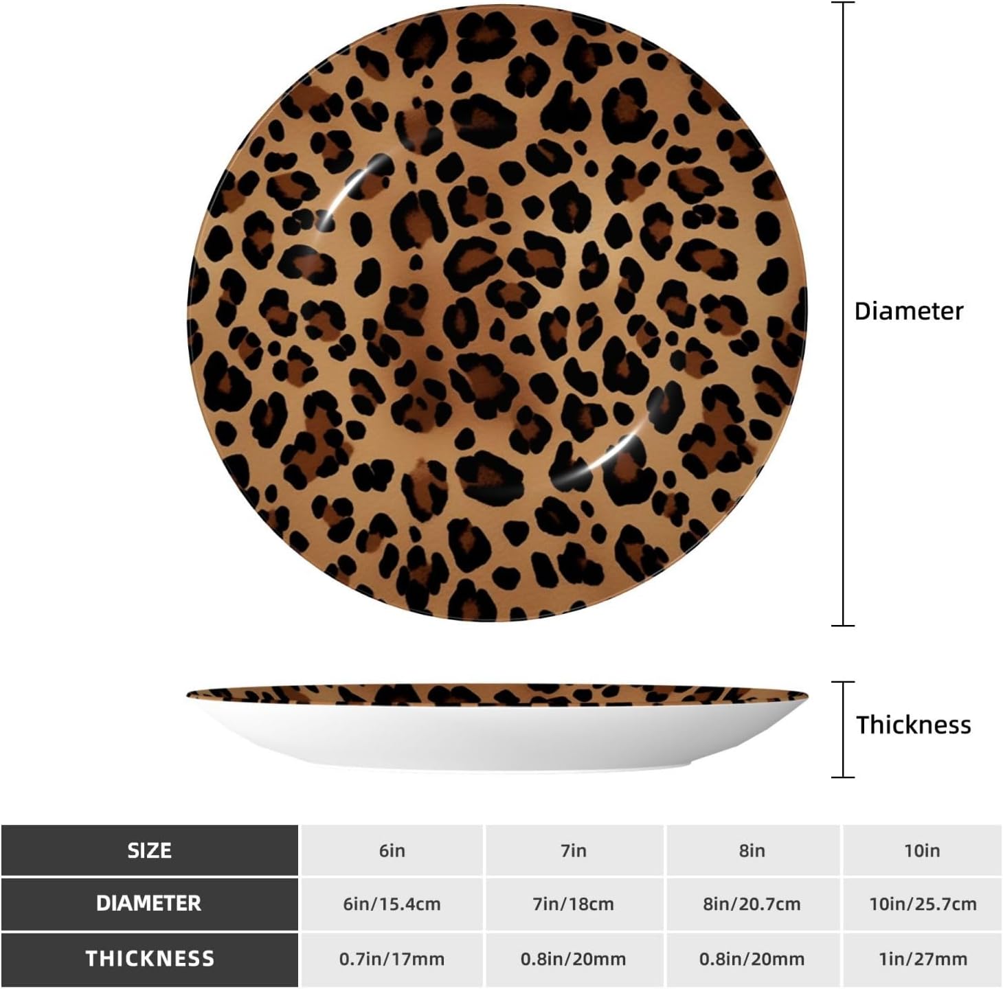 Bone China Decorative Plates with Display Stand Ceramic Hanging Plate 6in image 2